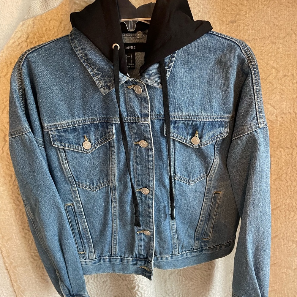 Jean Jacket with removable hood